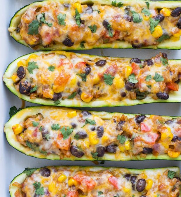 Mexican Zucchini Burrito Boats